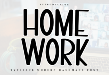 Home Work Font Poster 1