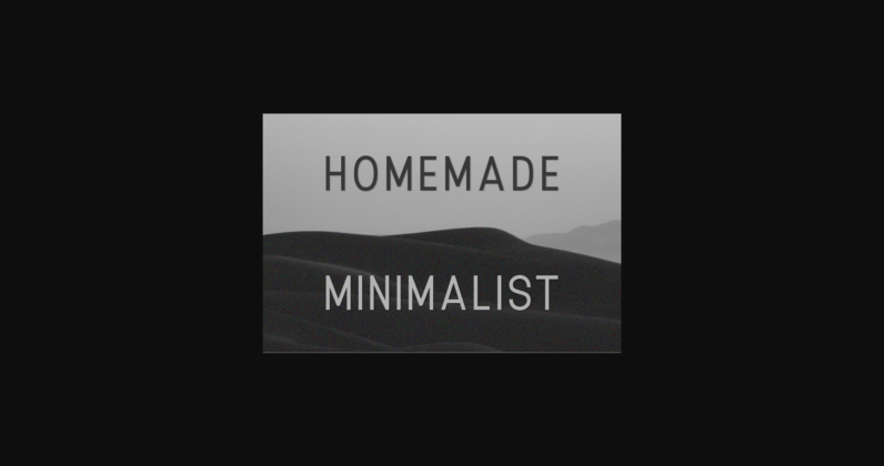 Homemade Minimalist Font Poster 3