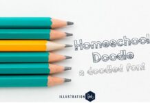 Homeschool Doodle Font Poster 1