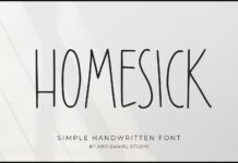 Homesick Font Poster 1