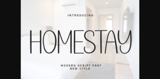 Homestay Font Poster 1