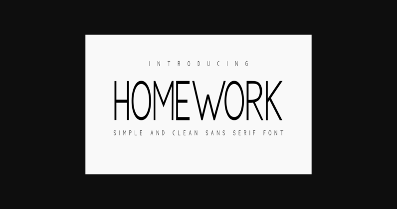 Homework Font Poster 3