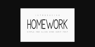 Homework Font Poster 1