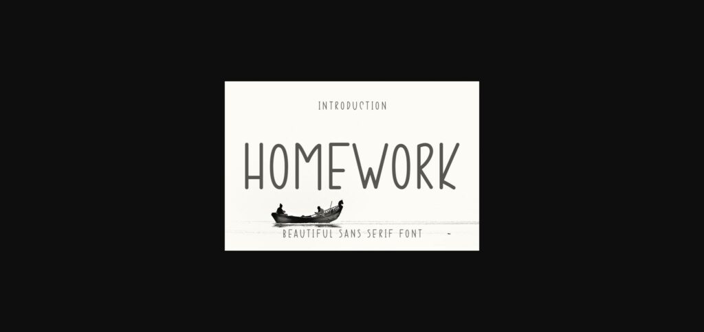 Homework Font Poster 3