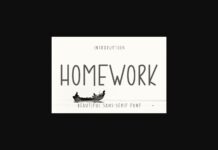 Homework Font Poster 1