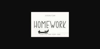 Homework Font Poster 1