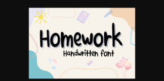 Homework Font Poster 1