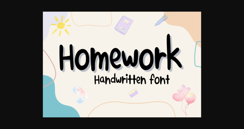 Homework Font Poster 1