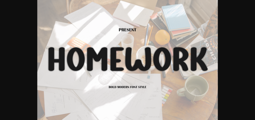 Homework Font Poster 3