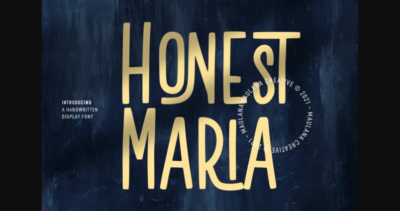 Honest Maria Font Poster 3