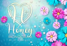 Honey Monogram Font Poster 1