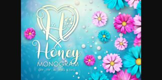 Honey Monogram Font Poster 1