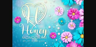 Honey Monogram Font Poster 1