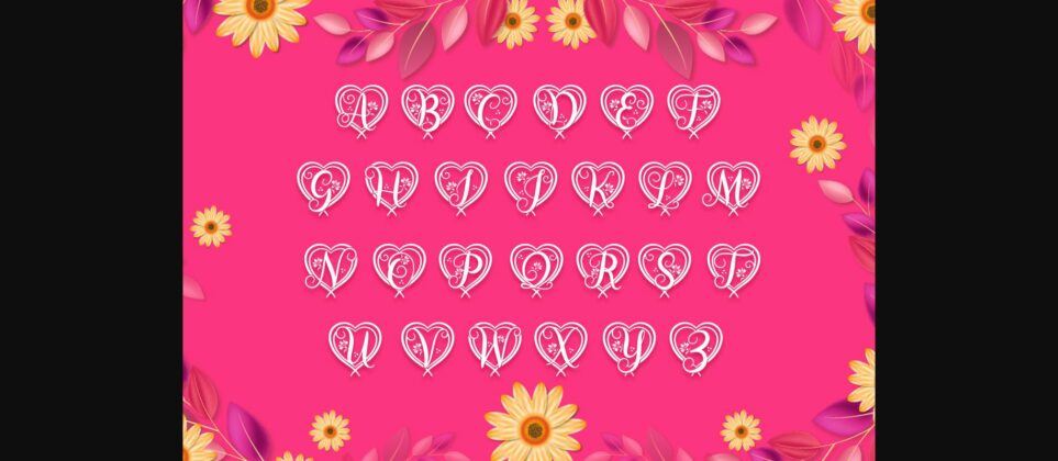 Honey Monogram Font Poster 5