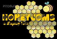 Honeycomb Font Poster 1