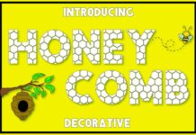 Honeycomb Font Poster 1
