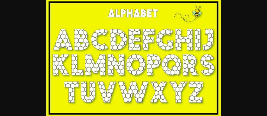 Honeycomb Font Poster 4