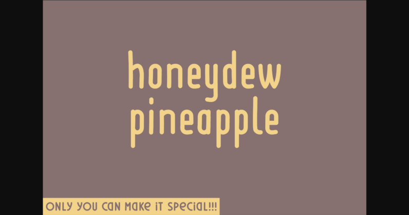 Honeydew Pineapple Font Poster 3