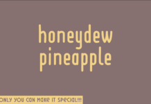 Honeydew Pineapple Font Poster 1