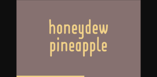 Honeydew Pineapple Font Poster 1