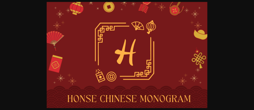 Honse Chinese Monogram Font Poster 3