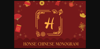 Honse Chinese Monogram Font Poster 1