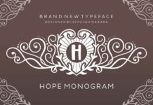 Hope Monogram Font Poster 1