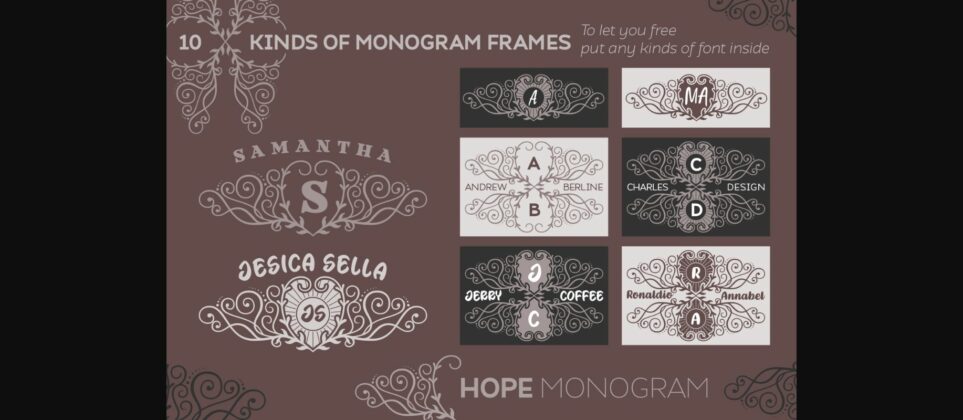 Hope Monogram Font Poster 2