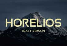Horelios Black Font Poster 1