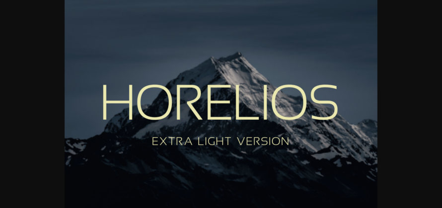 Horelios Extra Light Font Poster 3