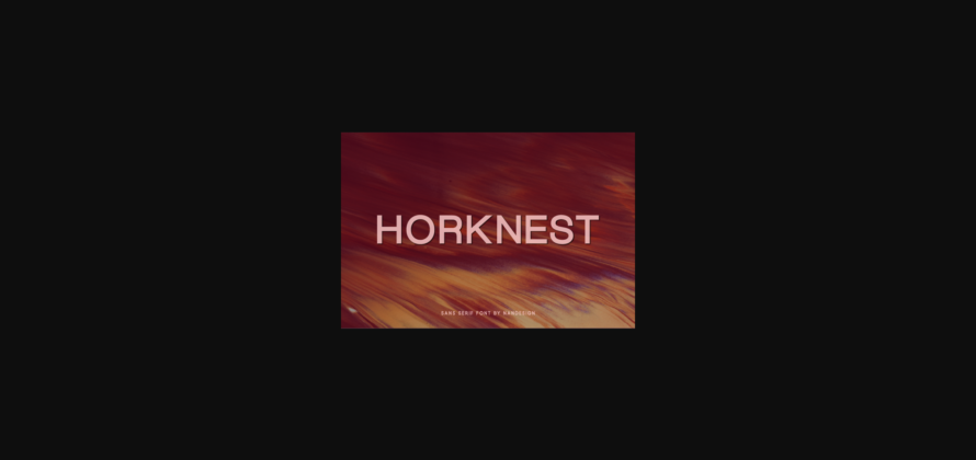 Horknest Font Poster 3