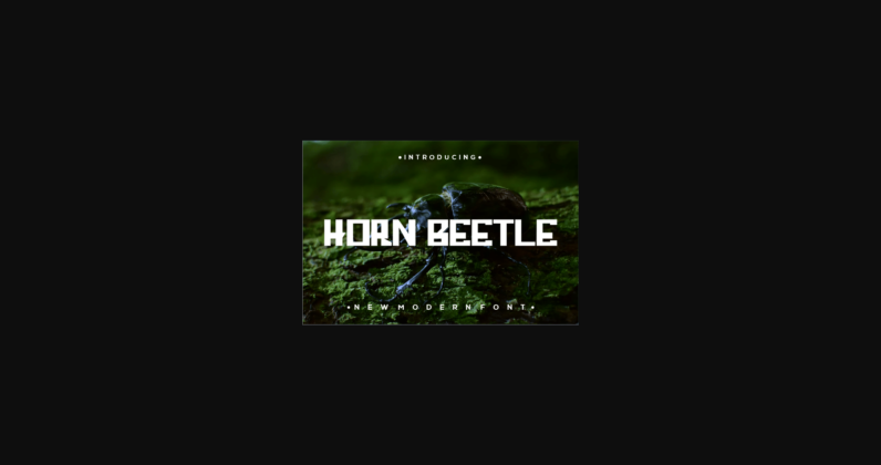 Horn Beetle Font Poster 3