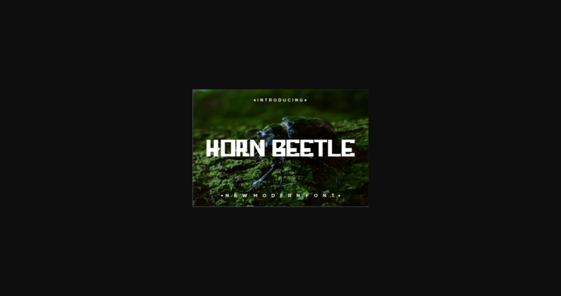 Horn Beetle Font Poster 1