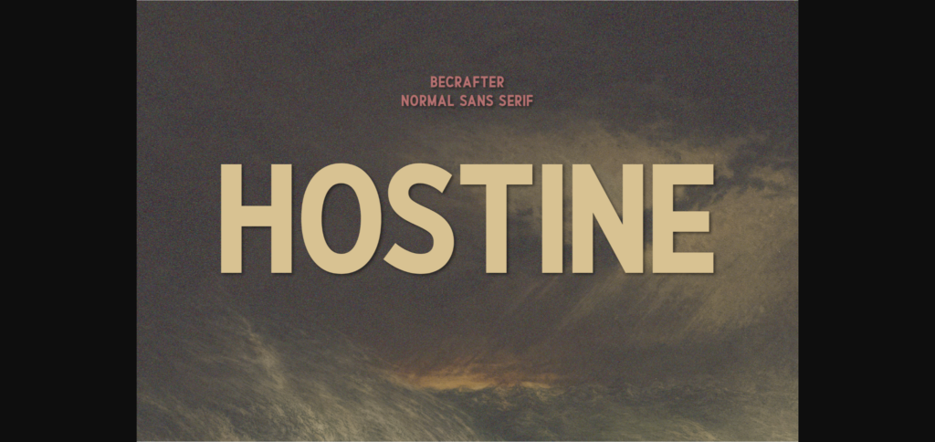 Hostine Font Poster 3