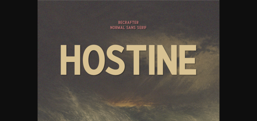 Hostine Font Poster 3