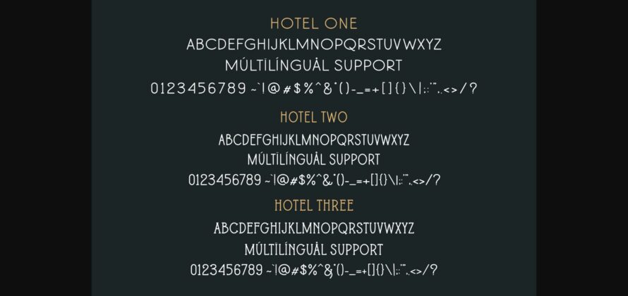 Hotel Font Poster 10