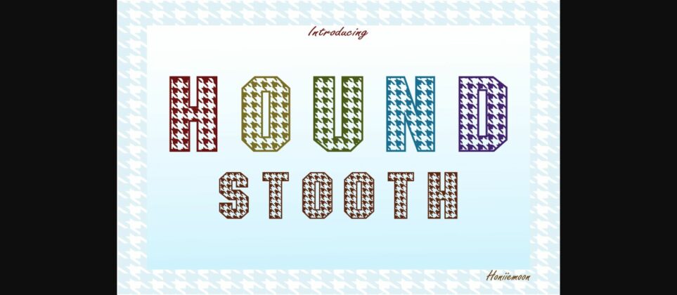 Hound Stooth Font Poster 3