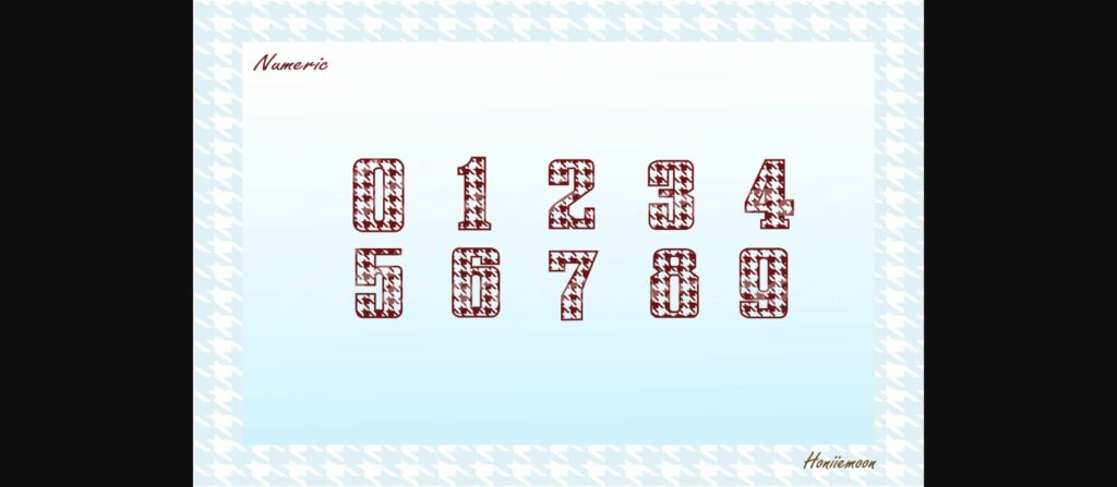 Hound Stooth Font Poster 5