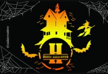 House Halloween Monogram Font Poster 1