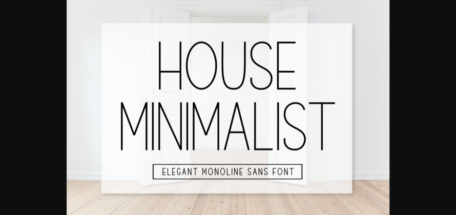 House Minimalist Font Poster 3