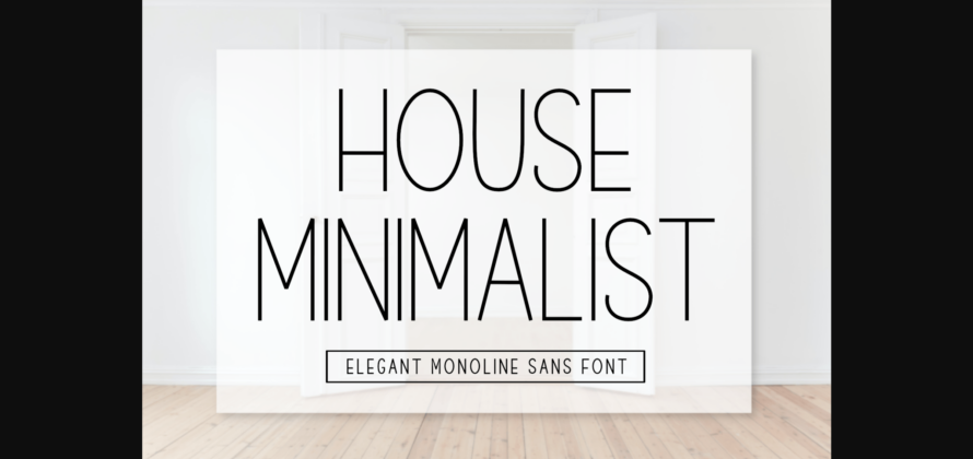 House Minimalist Font Poster 1