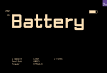 Hu Battery Font Poster 1