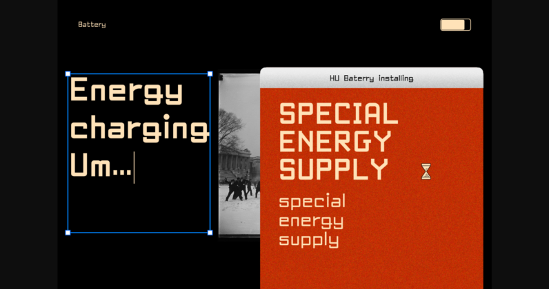 Hu Battery Font Poster 5