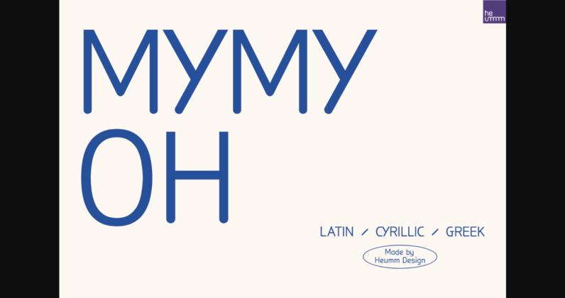 Hu Mymyoh Font Poster 1