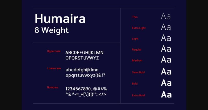 Humaira Font Poster 4