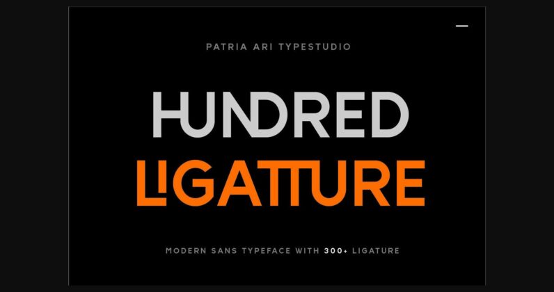 Hundred Ligatture Font Poster 3