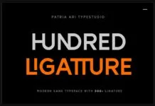 Hundred Ligatture Font Hundred Ligatture Font Poster 1