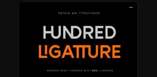 Hundred Ligatture Font Poster 1