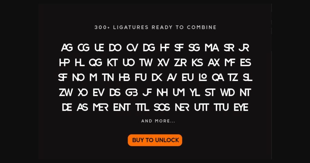 Hundred Ligatture Font Poster 8