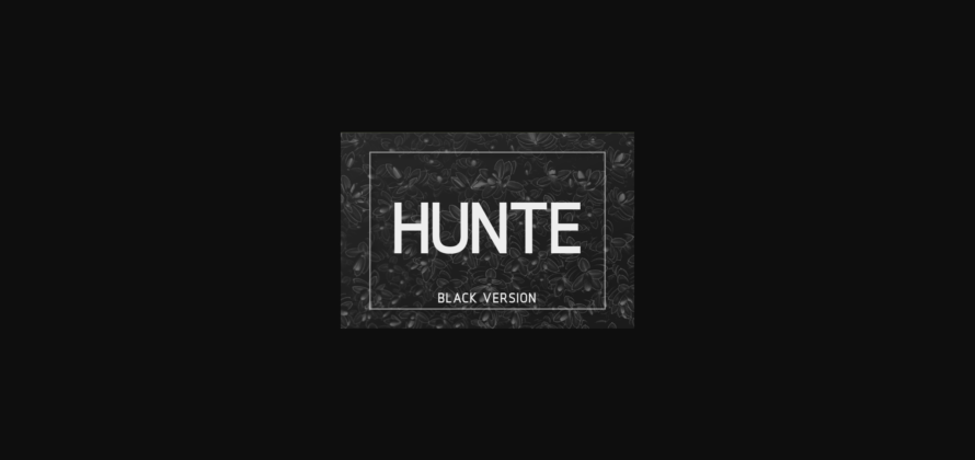 Hunte Black Font Poster 1